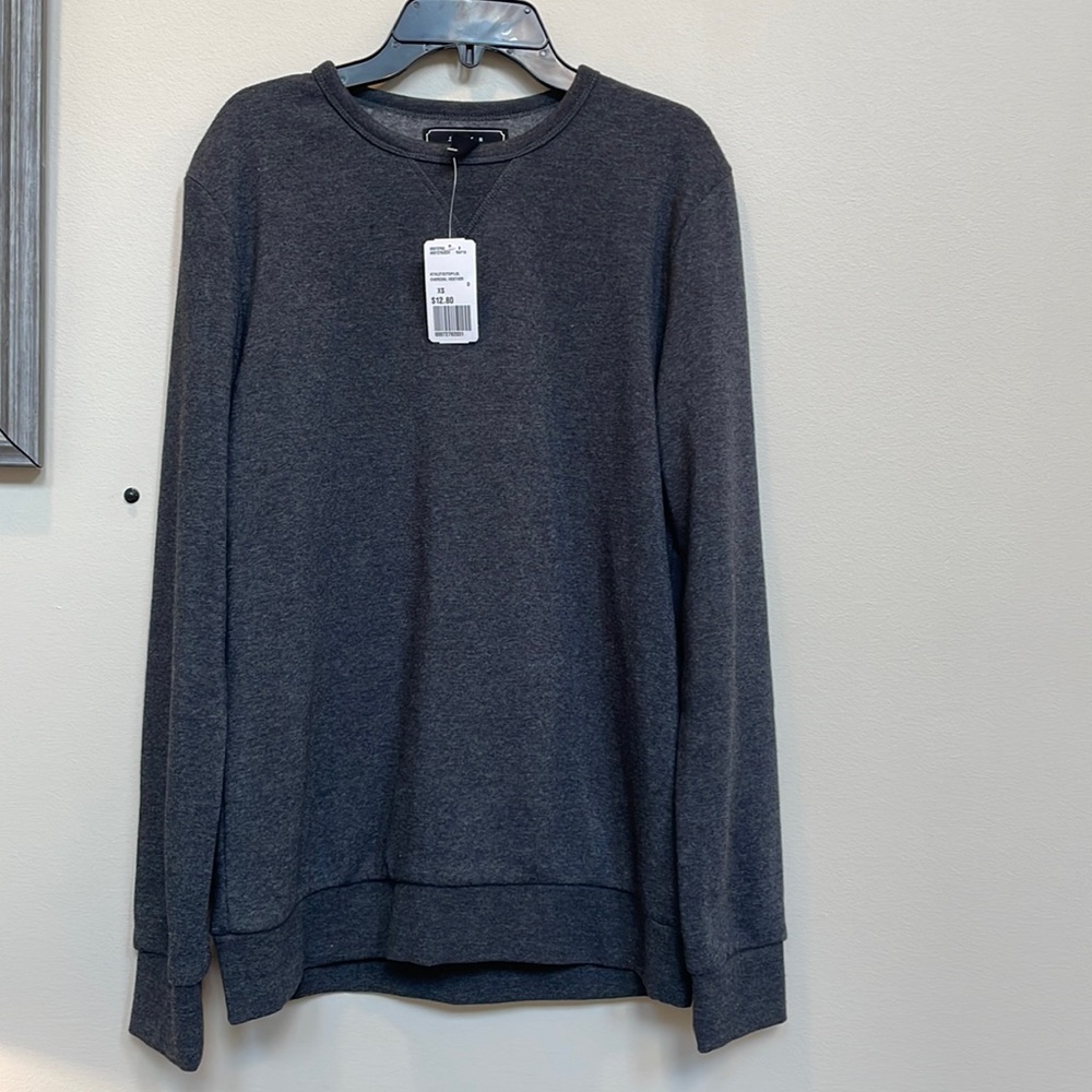 Forever 21 Men Dark Grey Sweatshirt - Crew Neck Size XS - NWT